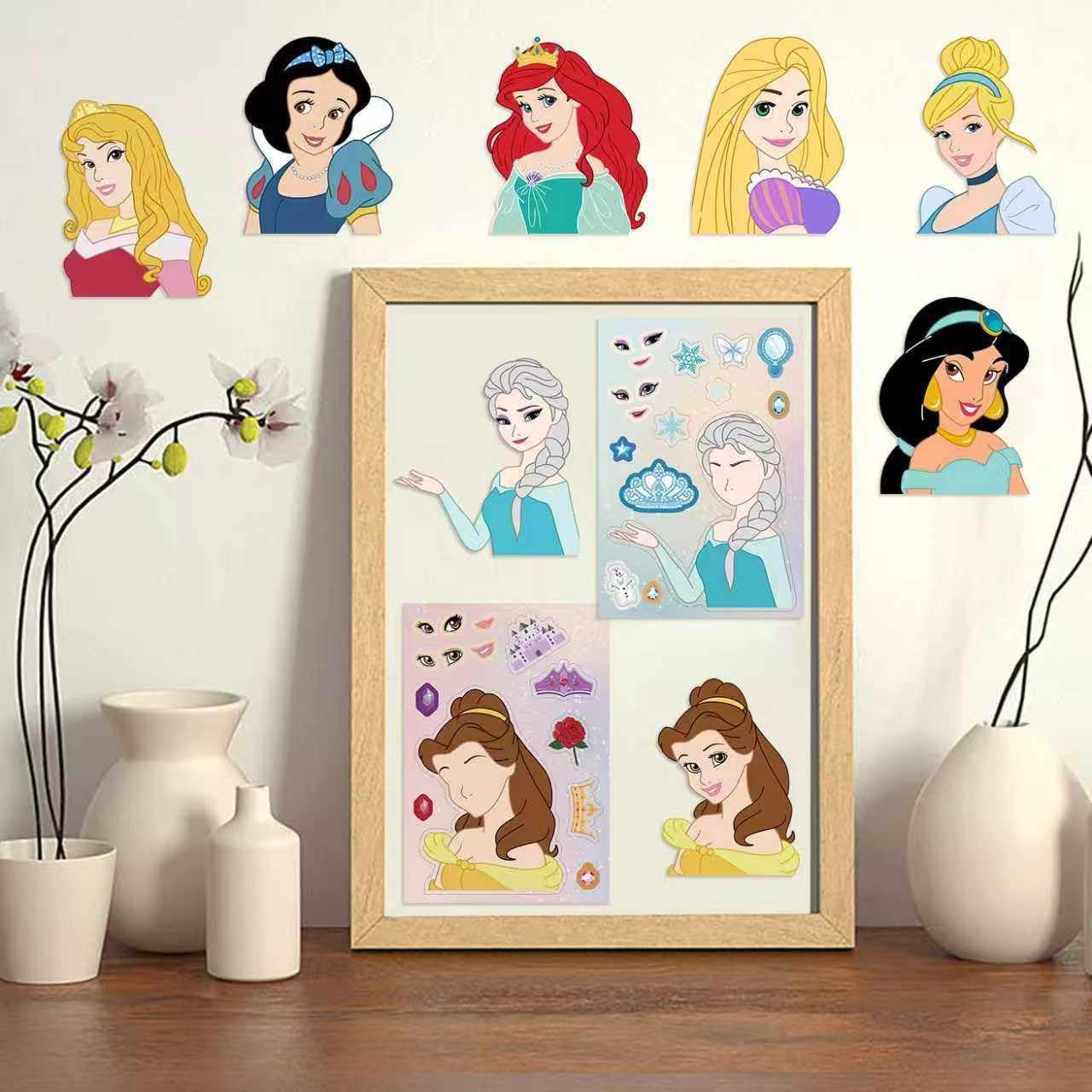 Make a Face Stickers 24PCS Make Your Own Princess Sticker for Adults DIY Sticker Princess Themed Stickers for Party Favors Awards Asverbet DIY Arts and Crafts