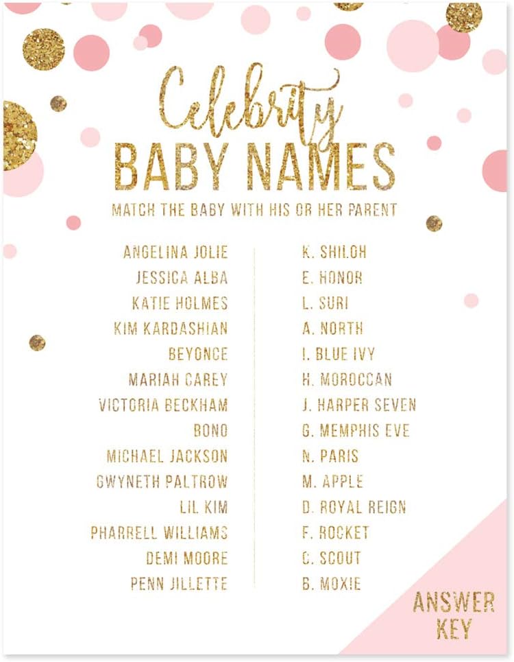 Andaz Press Blush Pink Gold Glitter Girl Baby Shower, Printable Table Tent Place Cards, 20-Pack, Seat Placement Cards Blank Place Cards For Table Settings Name Cards for Wedding, Graduation Food Cards - Colors B