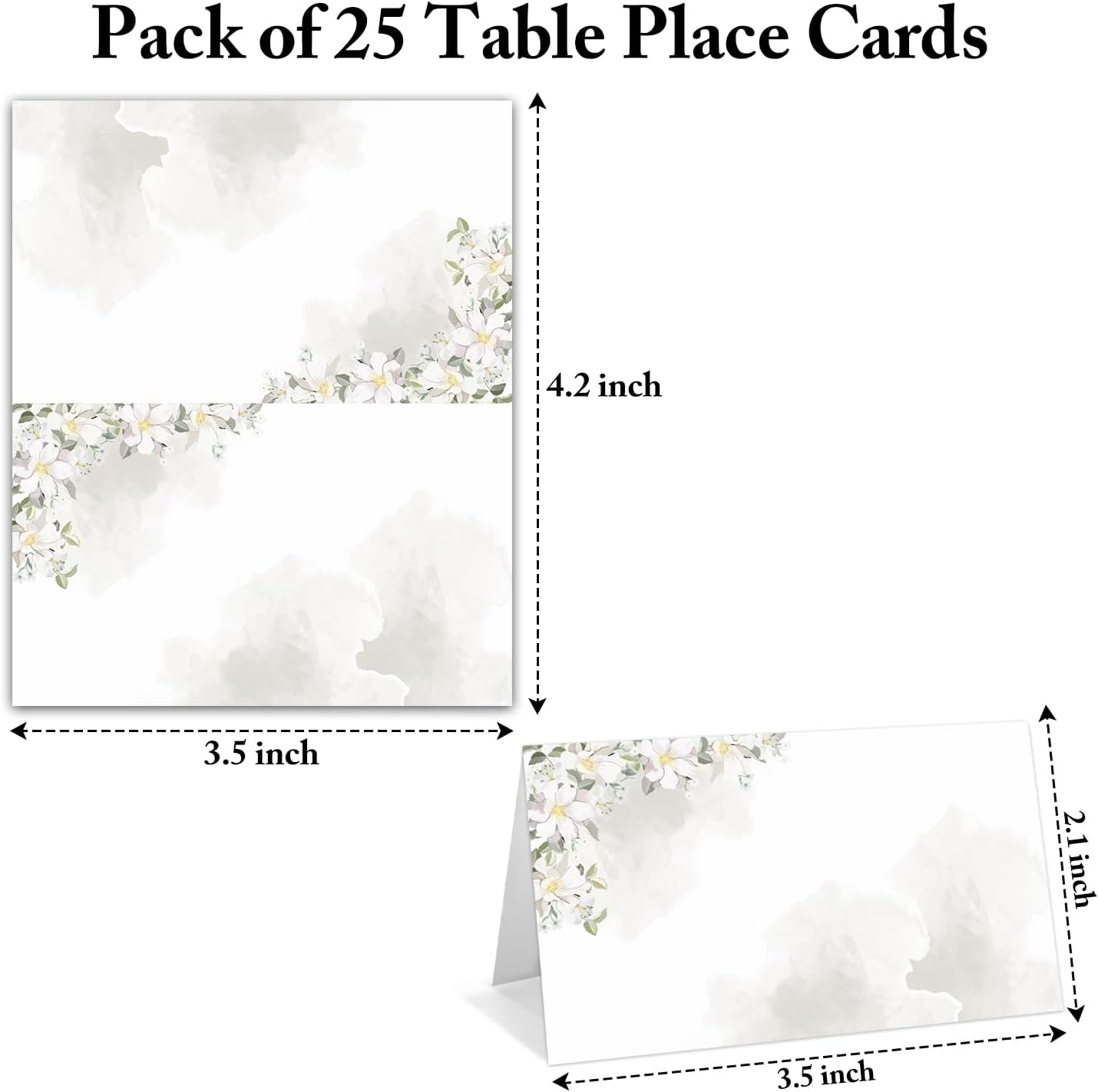 Gold Foil Place Cards for Table Setting, Printable Tent Cards for Food Buffet, Name Card for Wedding Banquet, Bridal Shower, Baby Shower, Birthday Party Decorations (25 Pack)-07