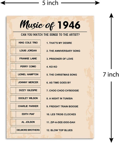 QUPT 40th Birthday Party Games, Movies in 1986 Games, Birthday Party Supplies for Adults, Fun 1986s Party Game，Pack of 30 Cards