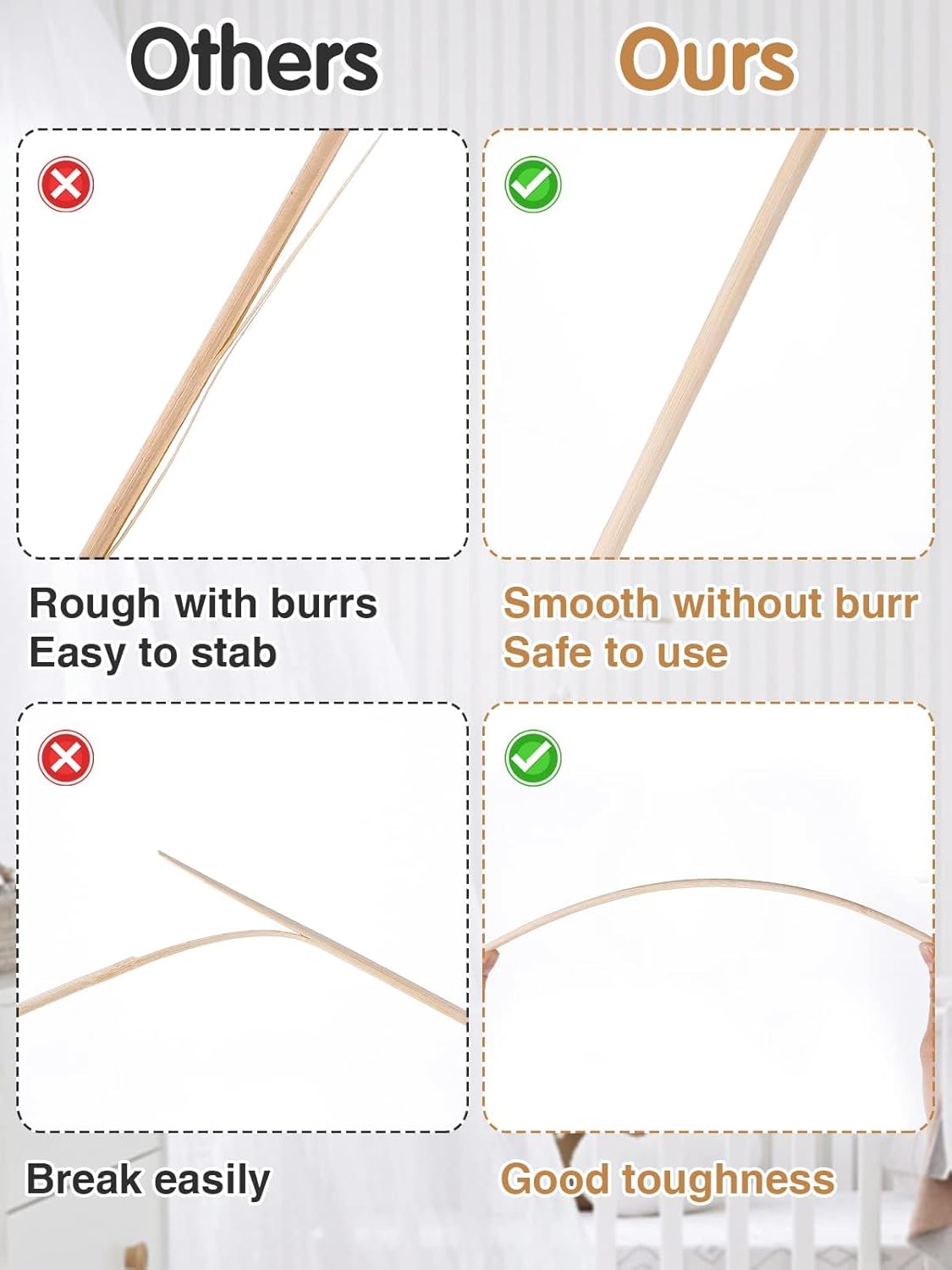 DTmasao 200PCS 12 inch Bamboo Skewers for Wooden Sticks， BBQ，Appetiser，Fruit，Cocktail，Kabob，Chocolate Fountain，Grilling，Kitchen，Crafting and Party. Φ=3mm, More Size Choices 6"/8"/10"/12"/36"