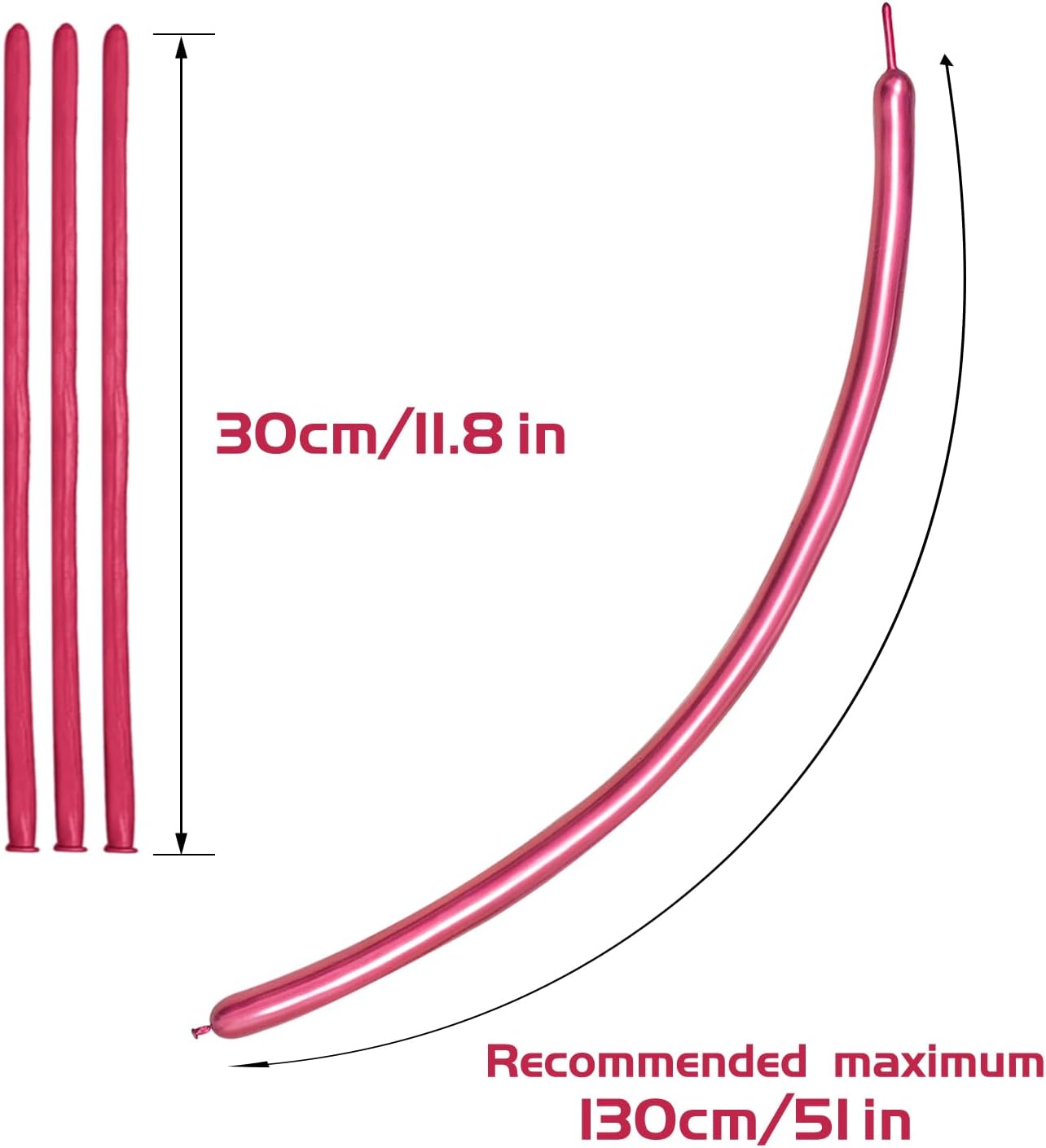 260 Clear Long Balloons for Animals, Thickening Skinny Latex Twisting for Arch Modeling Magic Clown Birthday Wedding Party Decorations 100pcs