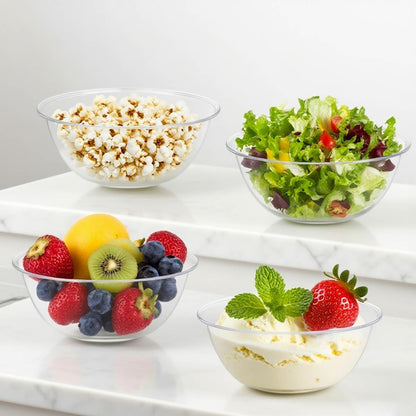 MOACOCK 100 Pack Small Clear Plastic Bowls, 8oz Hard Disposable Salad Bowls, Disposable Bowl for Party Serving, Ice Creams, Desserts, Catering, Special Events