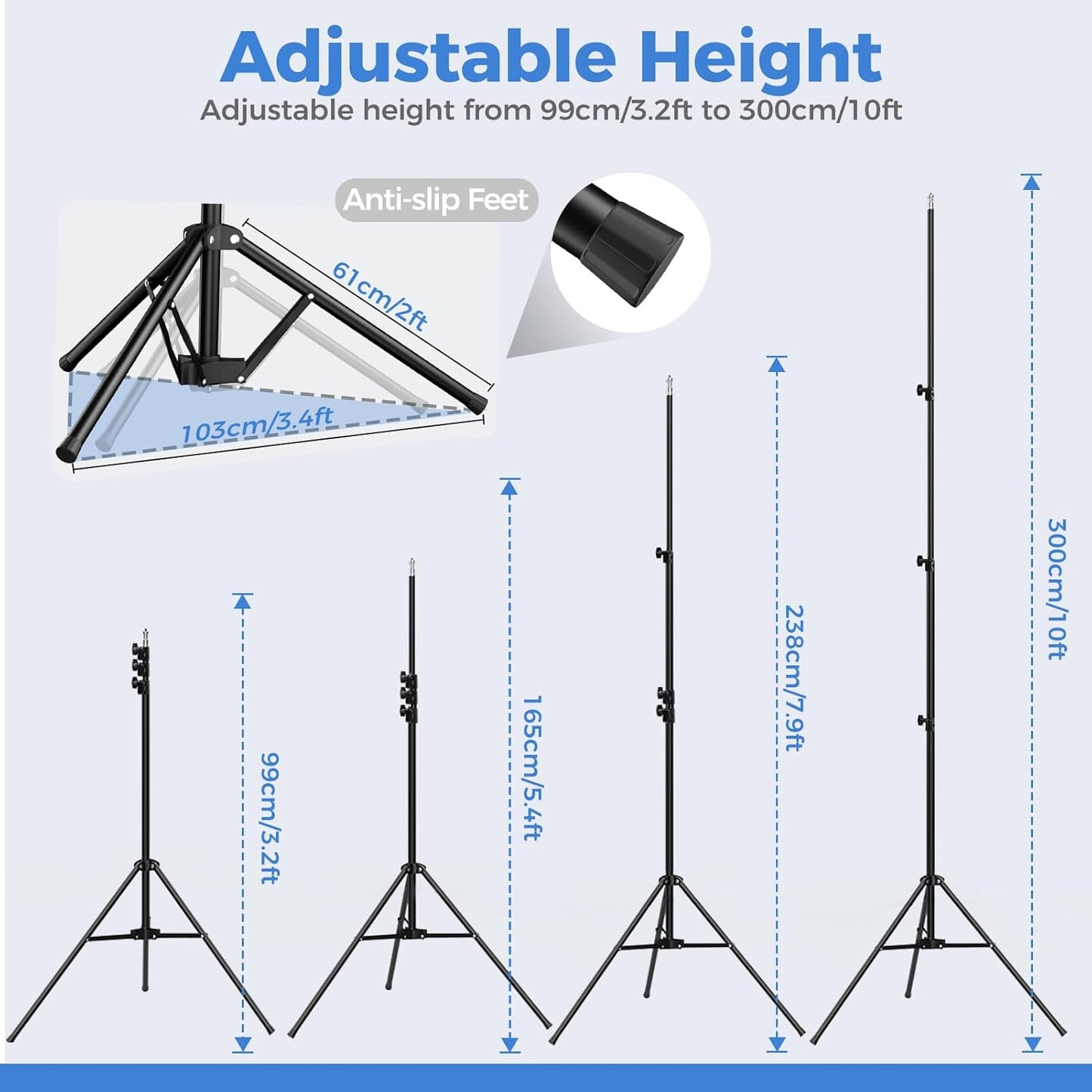 EMART 5 * 6.5ft White Photo Backdrop with Stand Kit for Photography Video Studio，White Screen Photoshoot Background Curtain with T-Shaped Portable Backdrop Stand Carrying Bag 5 Clamps