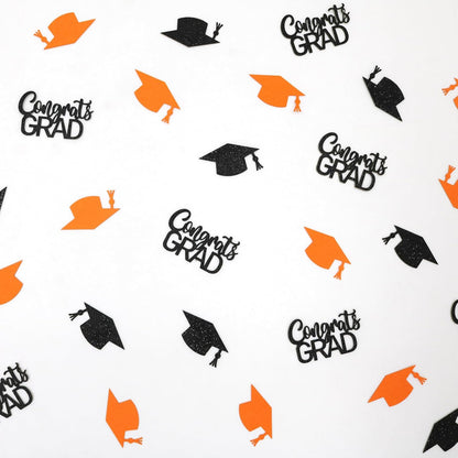 200PC Gold Graduation Confetti Class of 2026 Congrats Grad Confetti for Table Grad Cap Scatters for Graduation party decorations 2026