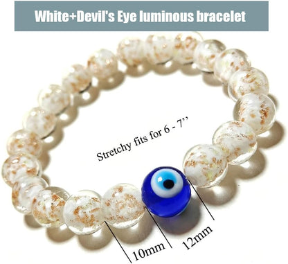 Handmade Glow-in-the-Dark Beaded Bracelet, Luminous Wrist Accessory, Fashion Bracelet for Women, Ideal Gift for Night Events, Parties & Birthdays