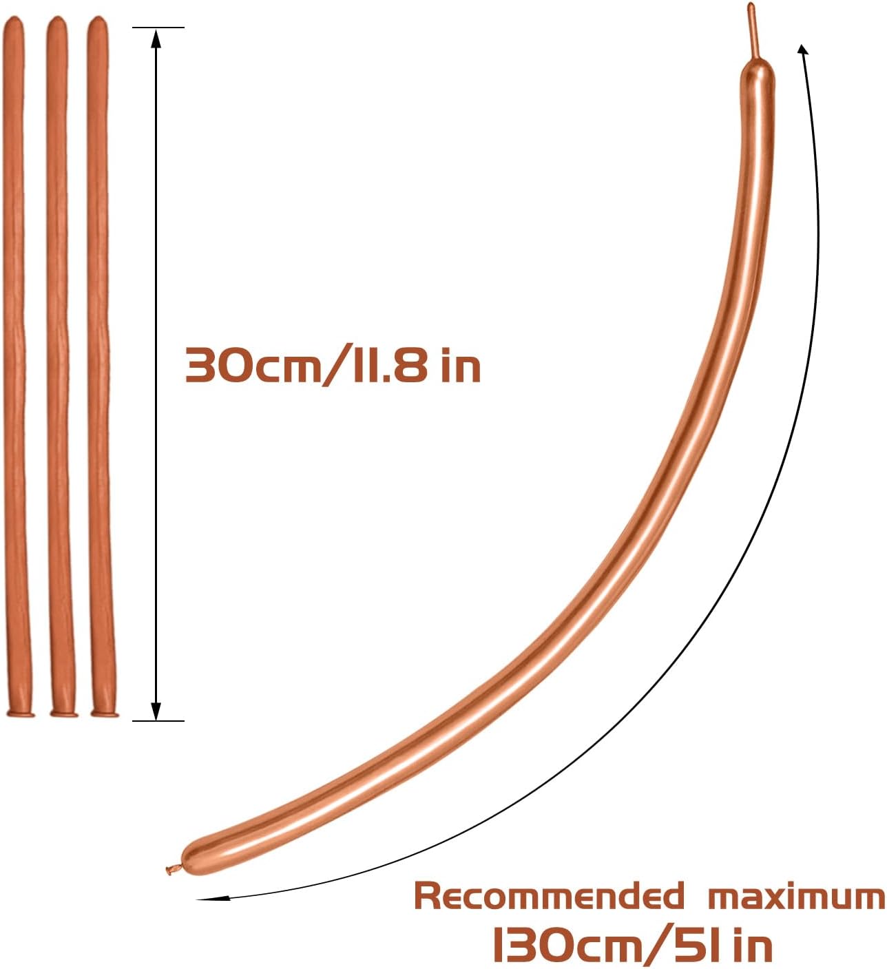 260 Clear Long Balloons for Animals, Thickening Skinny Latex Twisting for Arch Modeling Magic Clown Birthday Wedding Party Decorations 100pcs