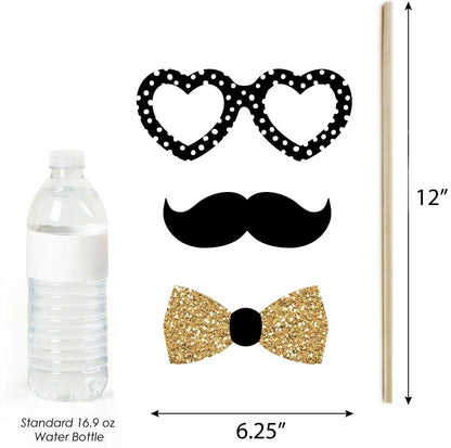 Big Dot of Happiness Prom - Photo Booth Props Kit, Dance Decorations, Photography Accessories, Party Decor- 20 Piece set