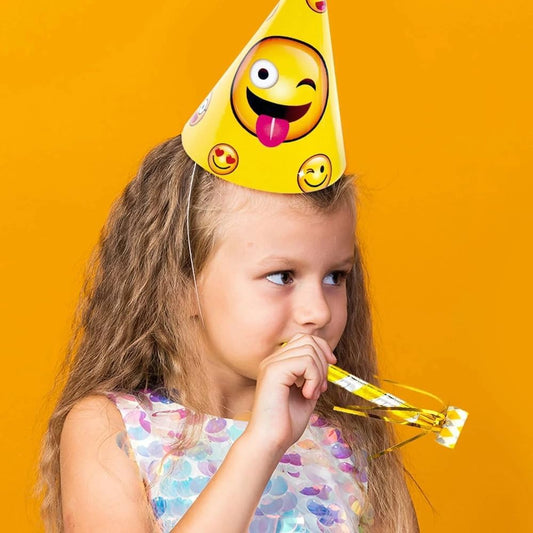 Multicolor Metallic Stripes Party Blowouts - 9.5", 8 Pieces - Perfect Birthday Party Favors for Kids