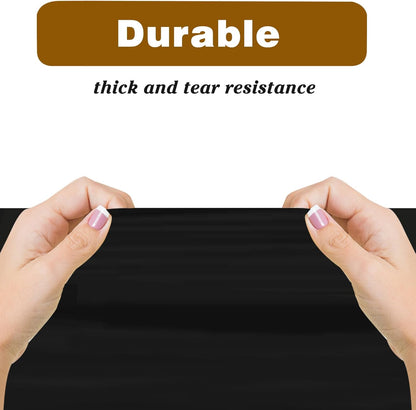 Kopokita 2PCS Black Plastic Tablecloths 54 x 108 Inch, Disposable Table Cloths Rectangle Party Table Covers