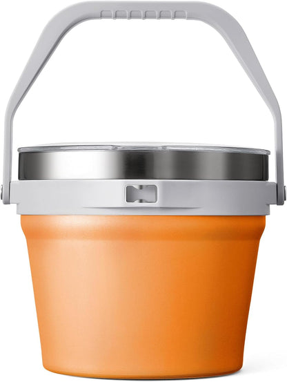 COKTIK 7L Insulated Ice Bucket with Lid，Double Wall Vacuum Stainless Steel Beverage Bucket Keeps Frozen Longer，Holds 6 Longnecks or 3 Bottles of Wine，for Cocktail, Champagne, Large Parties(Blue)