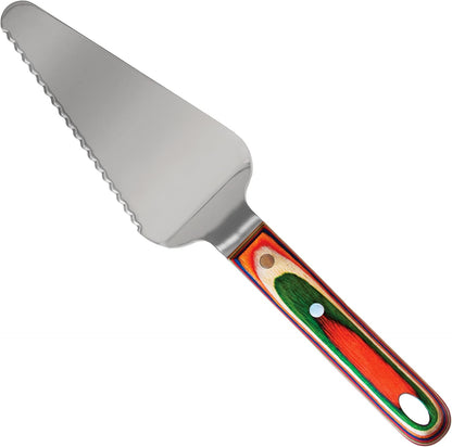 Totally Bamboo Baltique Marrakesh Collection Cake and Pie Server, Stainless Steel Wedding Cake Knife and Server with Comfortable Wooden Handle
