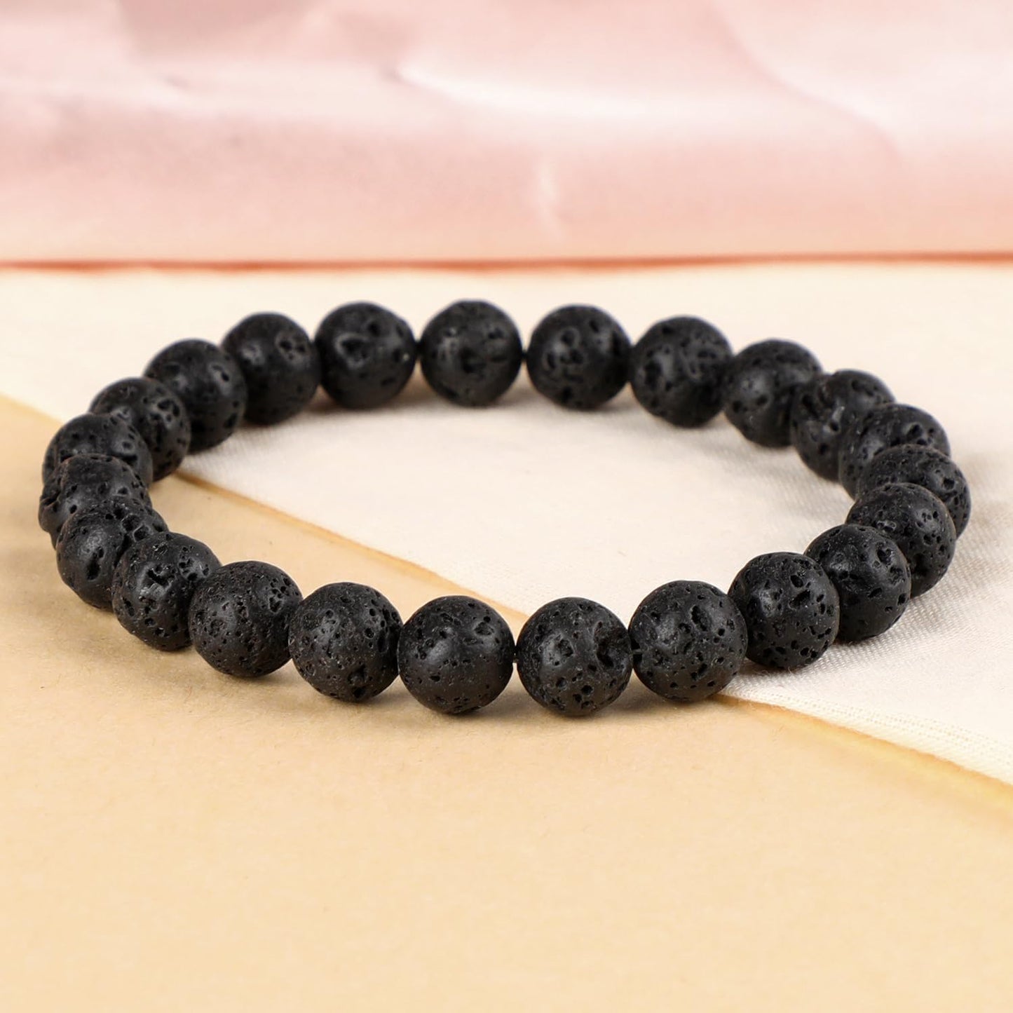 LPBeads Handmade Natural Gemstone Stretch Elastic Bracelet Healing Crystal Round Stone Beads Jewelry Gifts for Women Men