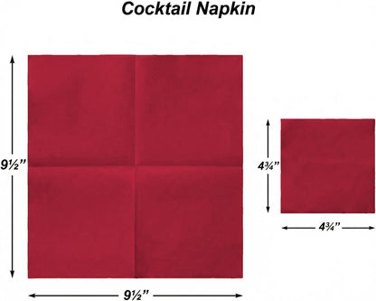 AH AMERICAN HOMESTEAD Cocktail Napkins-Disposable Beverage/Bar Napkins-White Linen-Like Square Napkins-Eco-Friendly & Compostable-Everyday Use, Party or Wedding 4.75inch x 4.75inch (100 Count, White)
