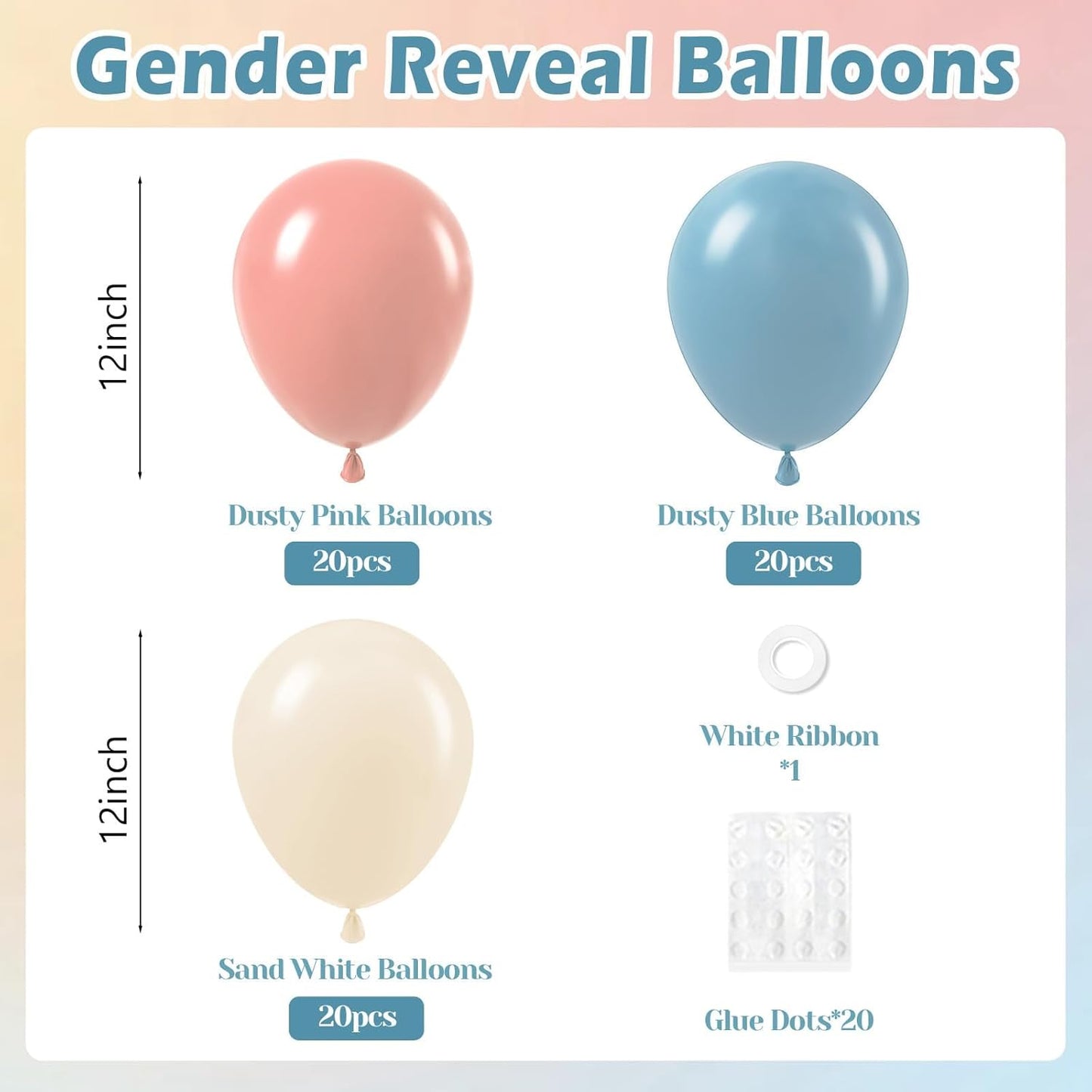Light Pink and White Balloons, 60pcs 12inch Pearl Light Baby Pink Confetti White Balloons for Wedding Bridal Shower Baby Shower Pink Birthday Decorations