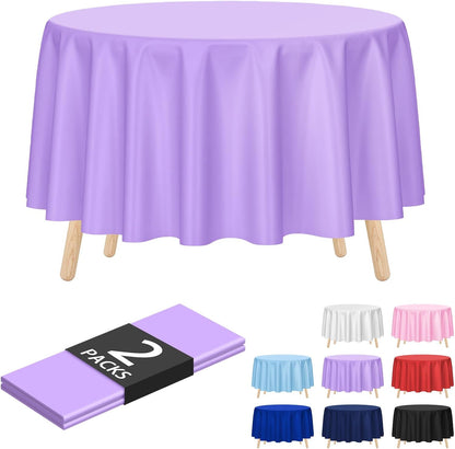 Kopokita 2PCS Black Plastic Tablecloths 54 x 108 Inch, Disposable Table Cloths Rectangle Party Table Covers