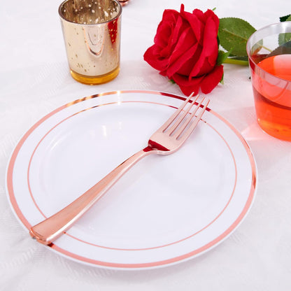 WDF300 Pieces Gold Plastic Silverware - Heavy Duty Disposable Cutlery Set Plastic Gold Silverware Set Includes 100 Forks, 100 Spoons, 100 Knives for Party Baby Shower Wedding Spring
