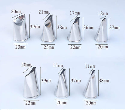 Piping Tips For Cake Decorating, Stainless Steel Icing Piping Nozzles For Pastry Fondant Decorating Tools (C)