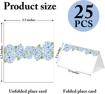 25 Pack Pink Plaid Bow Place Cards, Editable Name Cards for Table Setting, Tent Cards Food Label for Dinner Party, Bridal Shower, Wedding, Baby Shower and Events -T30