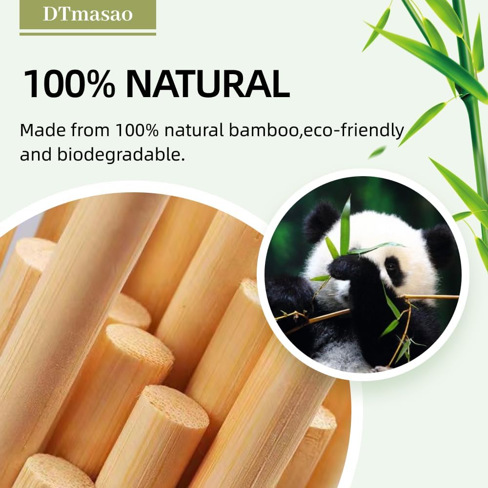 Dtmasao 1/4 x 12 Inch 25 PCS Dowel Rods Wood Sticks Wooden Dowel Rods - Unfinished Bamboo Sticks - for Crafts and DIYers