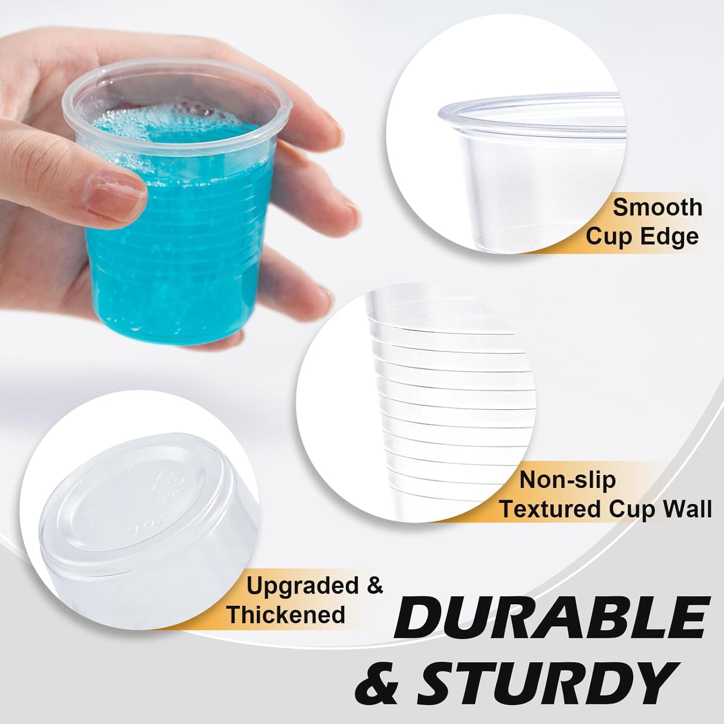 Clawsoff 500 Pack 9 oz Plastic Cups, Disposable Drinking Cups, Water Cups Plastic Clear Cups for Party, Wedding, Graduation, Travel, Holiday, Events, Birthday,Cold,Hot