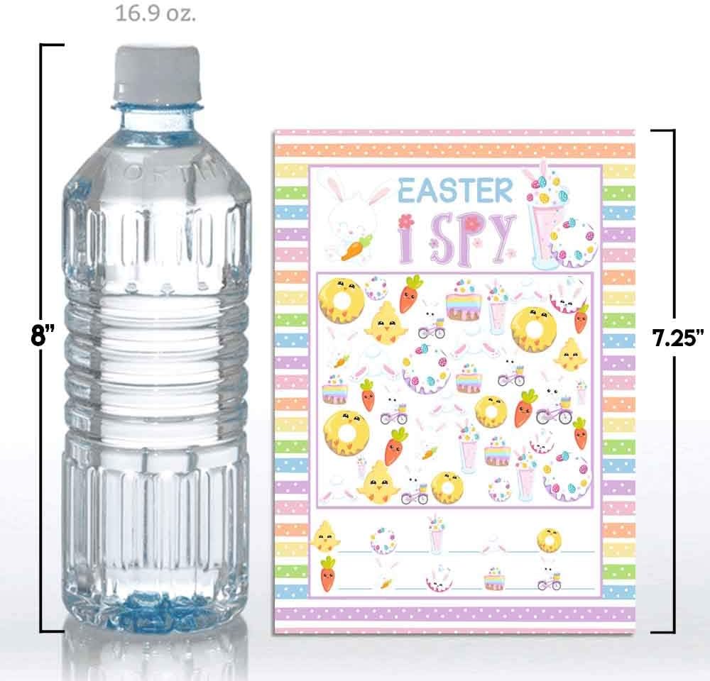 Easter Word Scramble and Scavenger Hunt 10 Pack 5"x7" Fill‑In Game Cards, Fun Happy Easter Holiday Activity Cards for Kids with Word Puzzle and Search Games by Amanda Creation