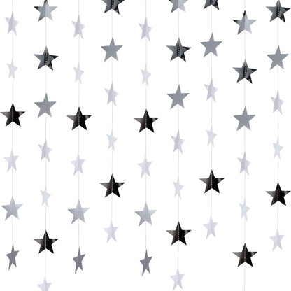 Patelai Glitter Star Garland Banner 2026 Graduation Decor 130 Feet Star Hanging Banner Twinkle Backdrop for Party Birthday Classroom Wedding Supplies(Gold)