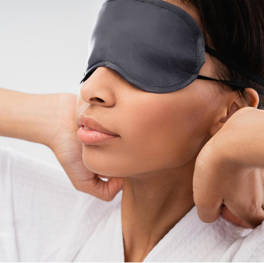 3pcs Comfortable Soft Sleep Eye Masks Shade Cover Lightweight Sleeping Blindfold for Men and Women, Blackout Blindfold for Travel Sleep, Party Game Supplies (Black)