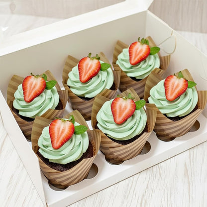 150 Pieces Tulip Cupcake Muffin Liners Paper Baking Cups Greaseproof Cupcake Wrappers for Birthday Wedding Party Baby Showers Catering Restaurants(Pink)