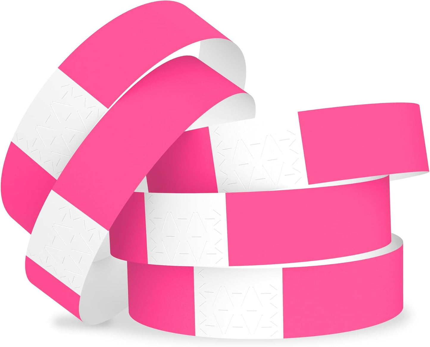500 WristCo 5 Color Variety Pack Paper Plastic Wristbands for Events - Premium Water-Proof Tear Resistant Paper Bracelets ID Wrist Bands for Concerts Festivals Admission Party Identification