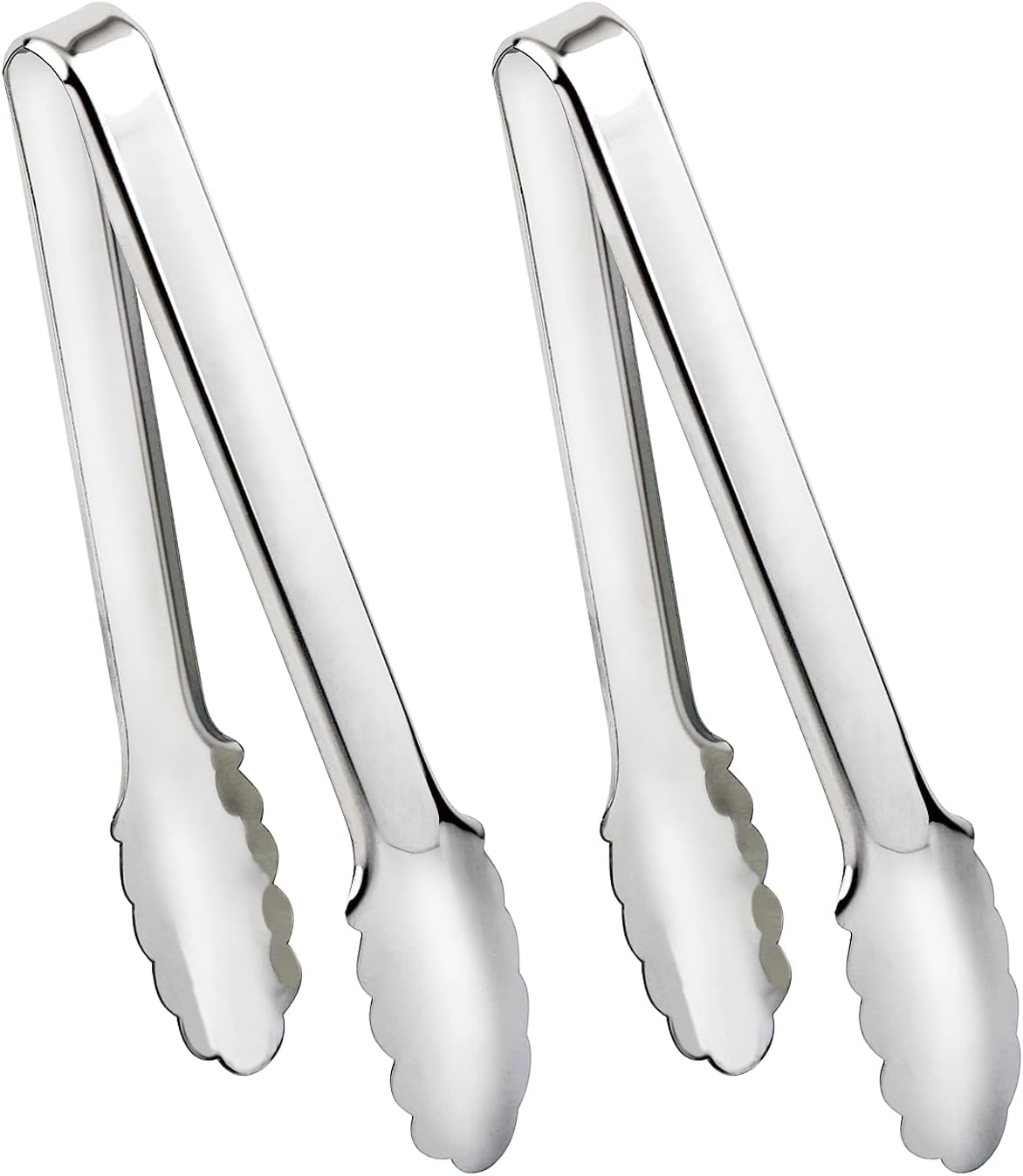 2 Pack Gold Serving Tongs Gold Serving Utensils Salad Tongs Buffet Tongs Non-slip & Easy Grip Stainless Steel Gold Plated Buffet Serving Tongs, Salad, Ice, Oven (9.5 Inch) (Gold)