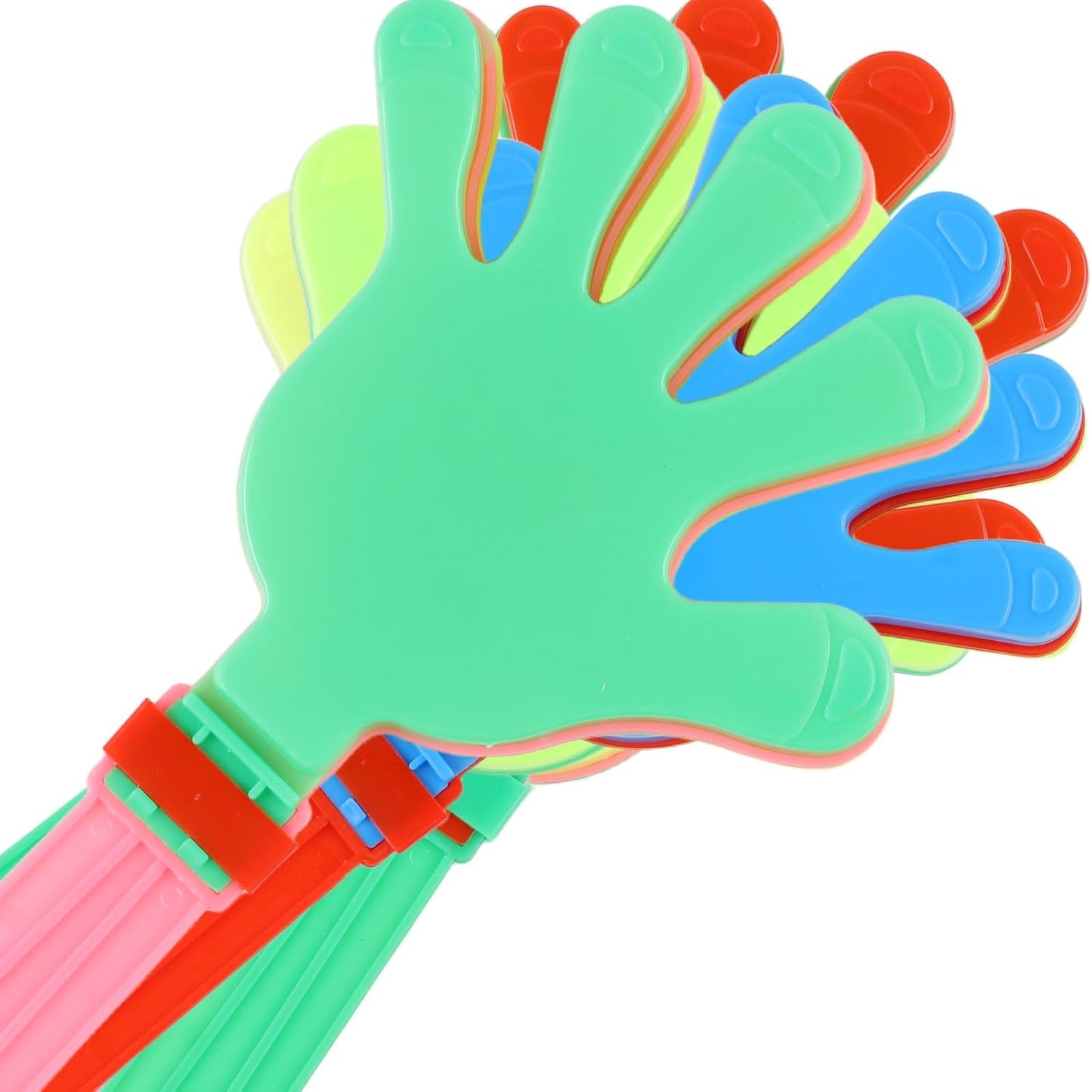 12 Pcs Large Hand Clappers Noisemakers, 11 Inch Plastic Noise Maker Jumbo Hand Clappers in Bulk, Colorful Clappers Noisemakers for Party Supplies Sporting Events Ball Games Noisemakers(Mixed colors)