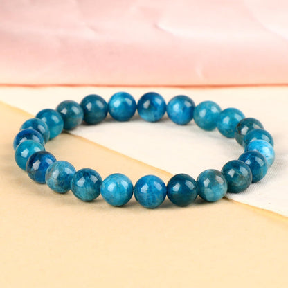LPBeads Handmade Natural Gemstone Stretch Elastic Bracelet Healing Crystal Round Stone Beads Jewelry Gifts for Women Men