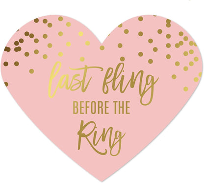 Andaz Press Blush Pink and Metallic Gold Confetti Polka Dots Bachelorette Party Bridal Shower Collection, Scavenger Hunt Game Cards, 20-Pack