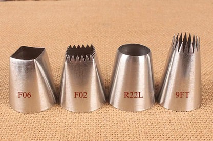 Piping Tips For Cake Decorating, Stainless Steel Icing Piping Nozzles For Pastry Fondant Decorating Tools (C)