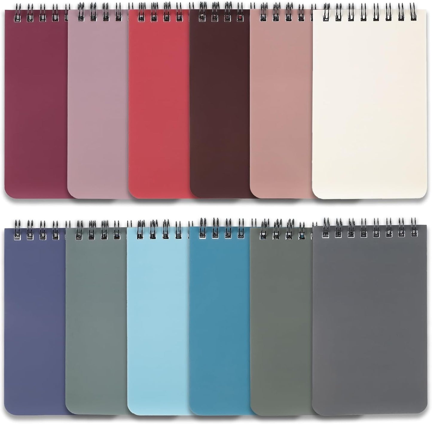 QiCheng 6pack Pocket Notebook Small Notepad Pocket Notepad Small Spiral Notebooks 3X5Inches (6)