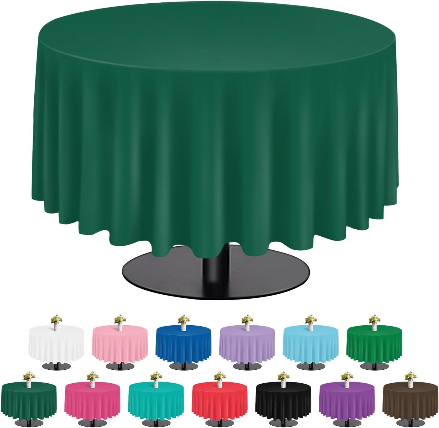 tujol Royal Blue 6 Pack Plastic Table Cloth 54" x 108", Disposable Tablecloths Rectangle Table Cover, Plastic Tablecloths for Parties
