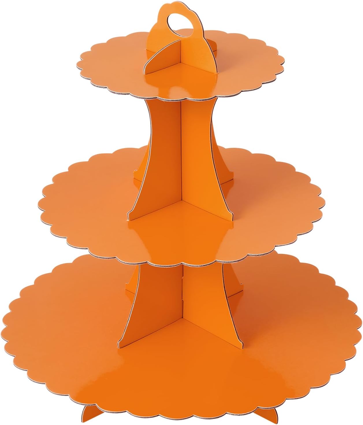 Soleebee 3-Tier Cupcake Stand, Cardboard Cupcake Tower, Dessert Cup Cake Stand Tower for Birthday Wedding Party Decoration, Cupcake Tier Stand 1 Set (Black)