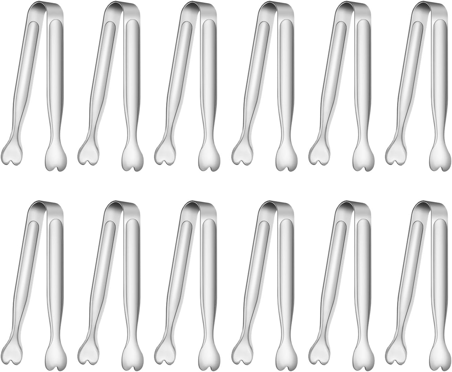Mini Serving Tongs, Anytrp 18-Packs Stainless Steel Sugar Tongs, 4.3inch Ice Tongs Kitchen Appetizers Tongs for Coffee Bar, Tea Party, Desserts Party, Sugar and Ice Bucket
