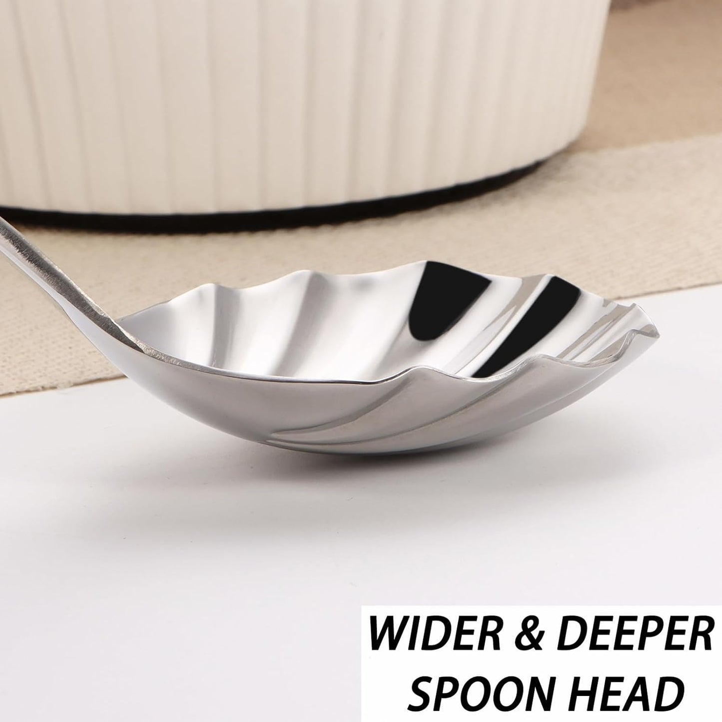 Large Serving Spoon, Stainless Steel Catering Serving Utensils for Party Buffet Dinner Banquet Cooking Kitchen Basics,Dishwasher Safe(Gold)