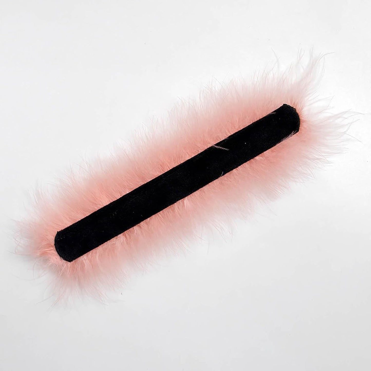 2Pcs Feather Wristbands, 9.65inch Soft Feather Wrist Slap Bracelet Cuffs, Snap Ring, Circle Slap Wrist Decoration Cuffs for Party Decoration