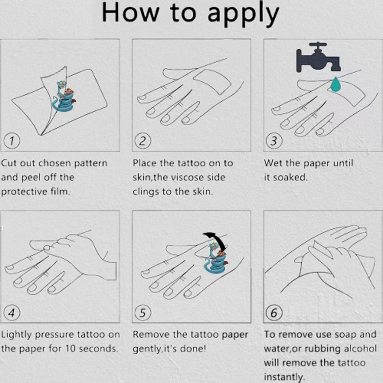 20 Sheets Cute Pokemon Temporary Tattoos for Adult, Cool Cartoon Decoration Sticker Gifts for Teen Activity Prizes Carnival Christmas Rewards