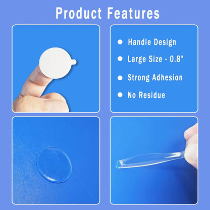 Double Sided Tape for Wall Hanging, 0.79" Sticky Tack Dots Strong Mounting Putty, Stickers Easy to Peel for Crafts, Poster, Balloons Decoration, 252 PCS Removable Tape