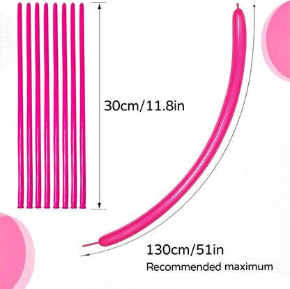 260 Clear Long Balloons for Animals, Thickening Skinny Latex Twisting for Arch Modeling Magic Clown Birthday Wedding Party Decorations 100pcs