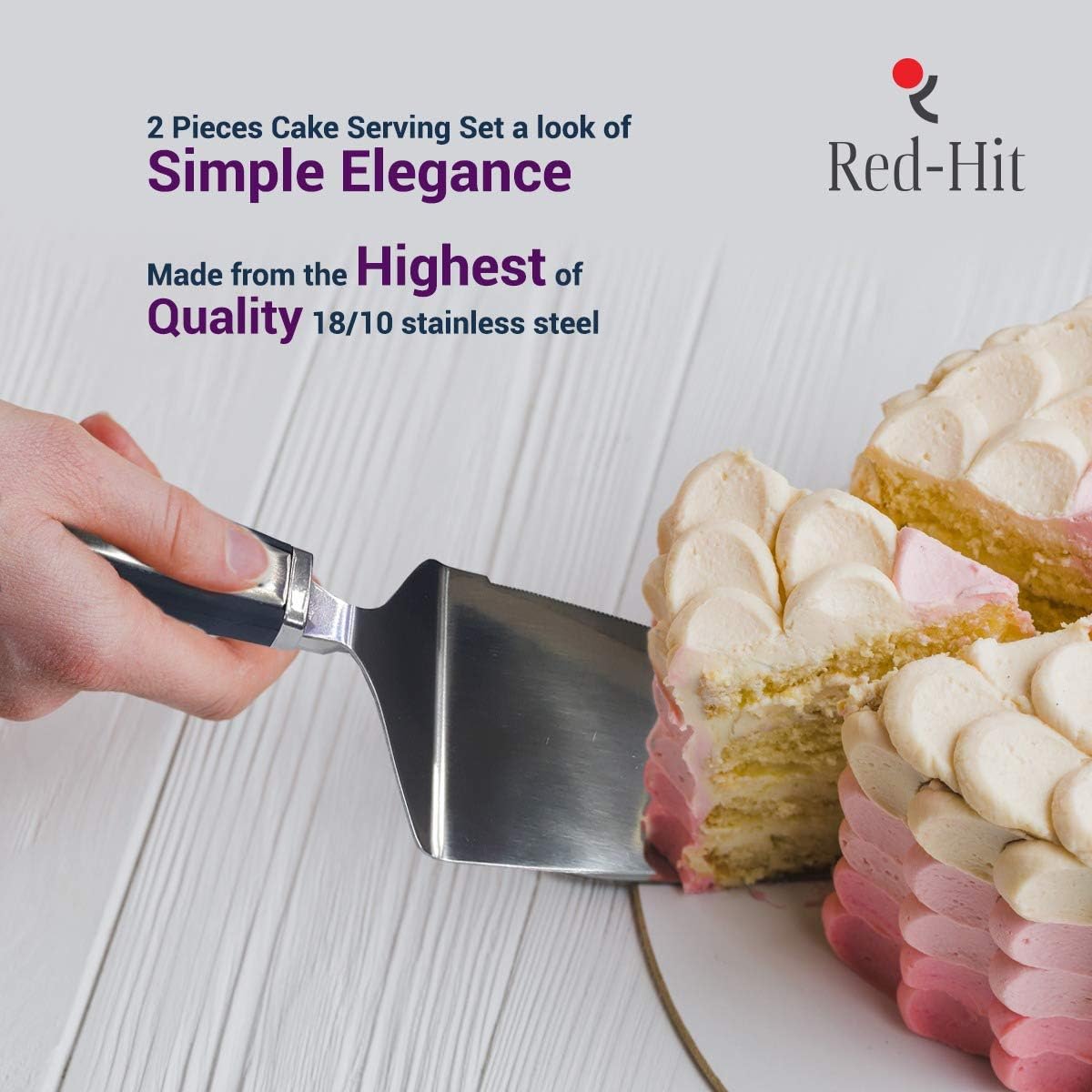 Cake Cutting Set for Wedding Cake Knife and Server Set, Cake Cutter and Pie Spatula, Cake Server and Knife Set of 2