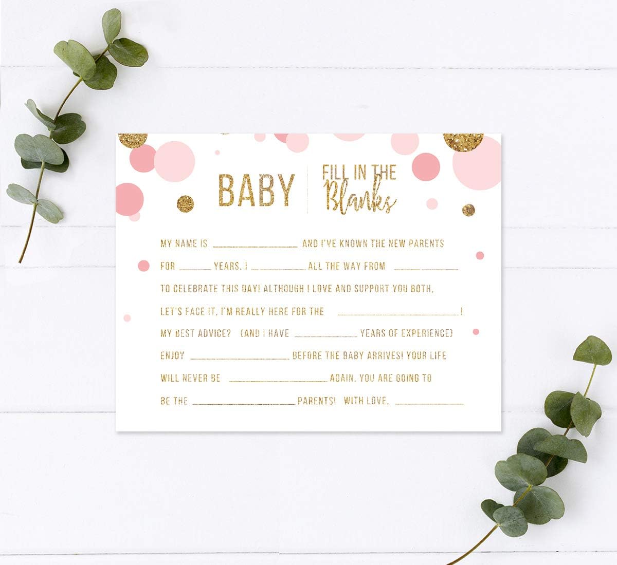 Andaz Press Blush Pink Gold Glitter Girl Baby Shower, Printable Table Tent Place Cards, 20-Pack, Seat Placement Cards Blank Place Cards For Table Settings Name Cards for Wedding, Graduation Food Cards - Colors B