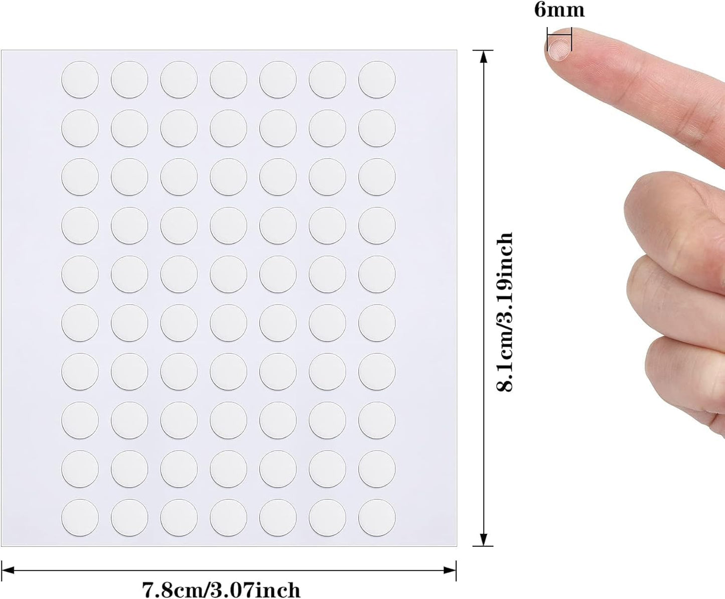 JANYUN 140 Pieces Adhesive Dots,Removable Round Putty Clear Tack No Trace Small Tape Stickers for Wall Hanging Festival Poster Office Party Decoration Picture Crafts