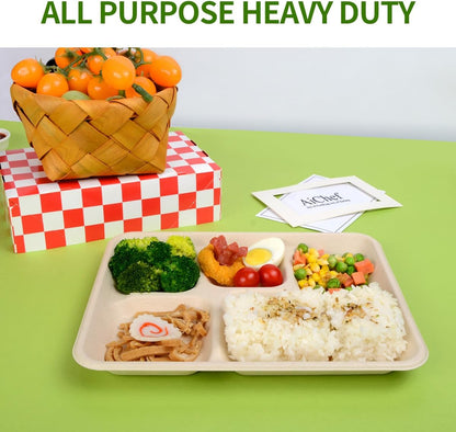 100 Pack 14 inch Large Disposable Food Trays for Crawfish Seafood Boil BBQ Dessert, Large Paper Plates 14 inch Heavy Duty Disposable Serving Trays for Seafood Boil Party