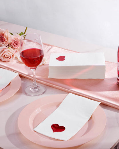 BESTVIP 200 Pack Disposable Paper Napkins, 3-Ply Dinner Napkins with Gold Trim for Guests, Bathroom Paper Hand Towels Soft and Absorbent, Perfect for Kitchen, Dinner, Party, Wedding or Event