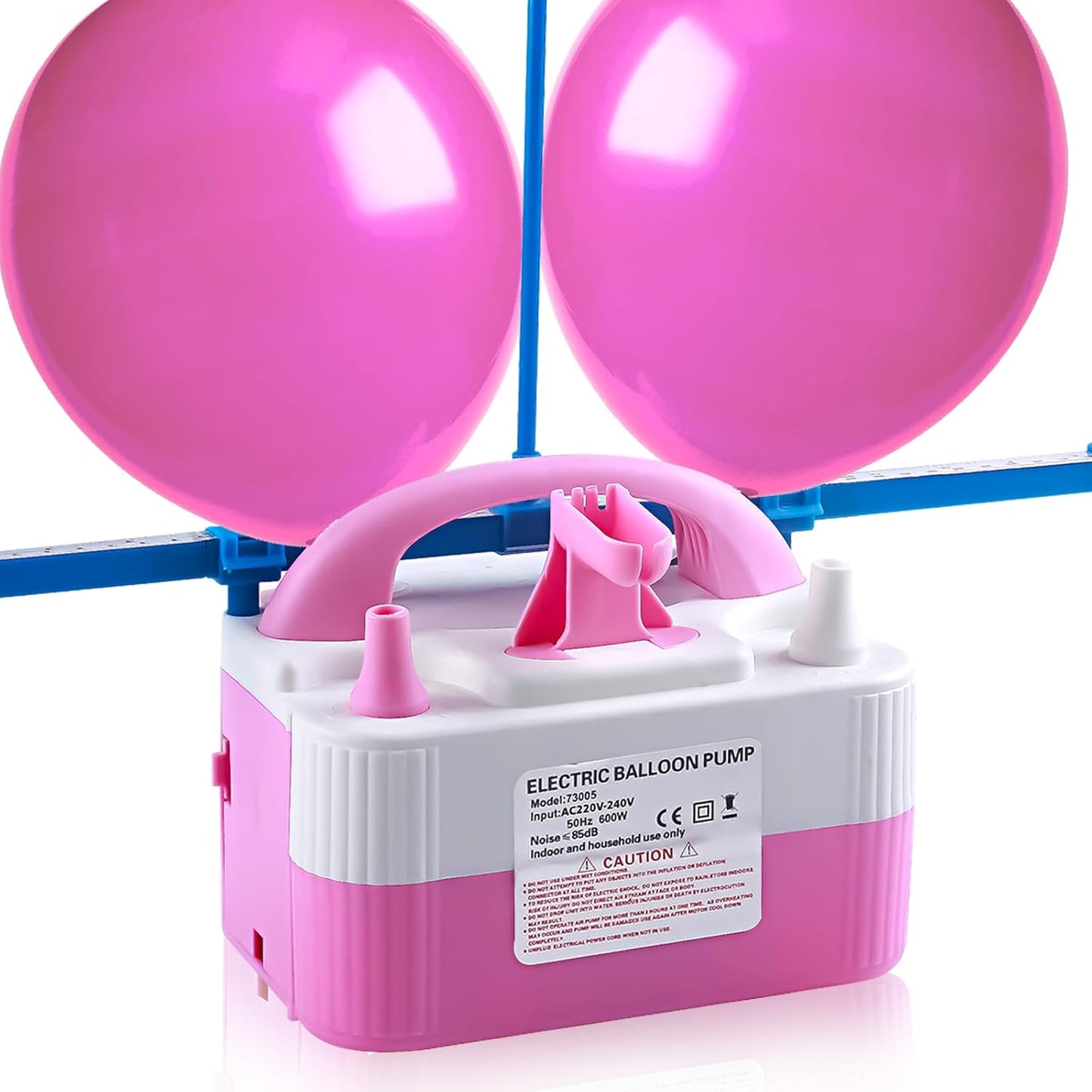 QIPUMP Balloon Pump Electric,110V 600W Balloon Blower Inflator Dual Nozzle Air Pump Balloons Inflator for Decoration, Party, Sport,Gifts:2 Balloon Tying Tools
